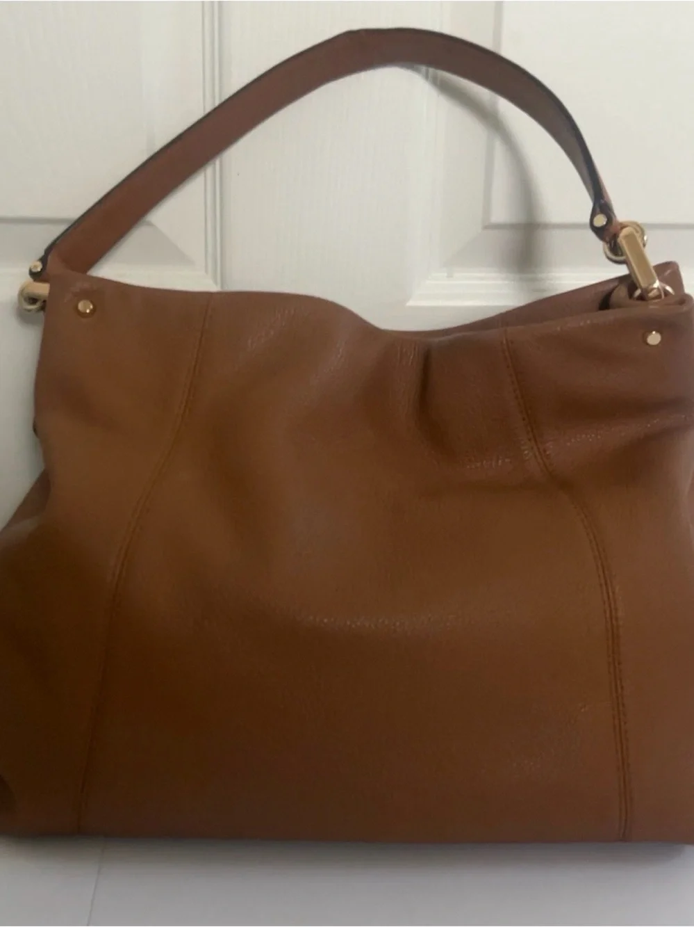 Michael Kors Lex Large Hobo Acorn Leather Convertible Shoulder Bag